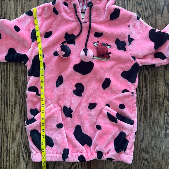 Super Cute Kawaii fleece pink cow pajama lounge set size S/M - Picture 9 of 15